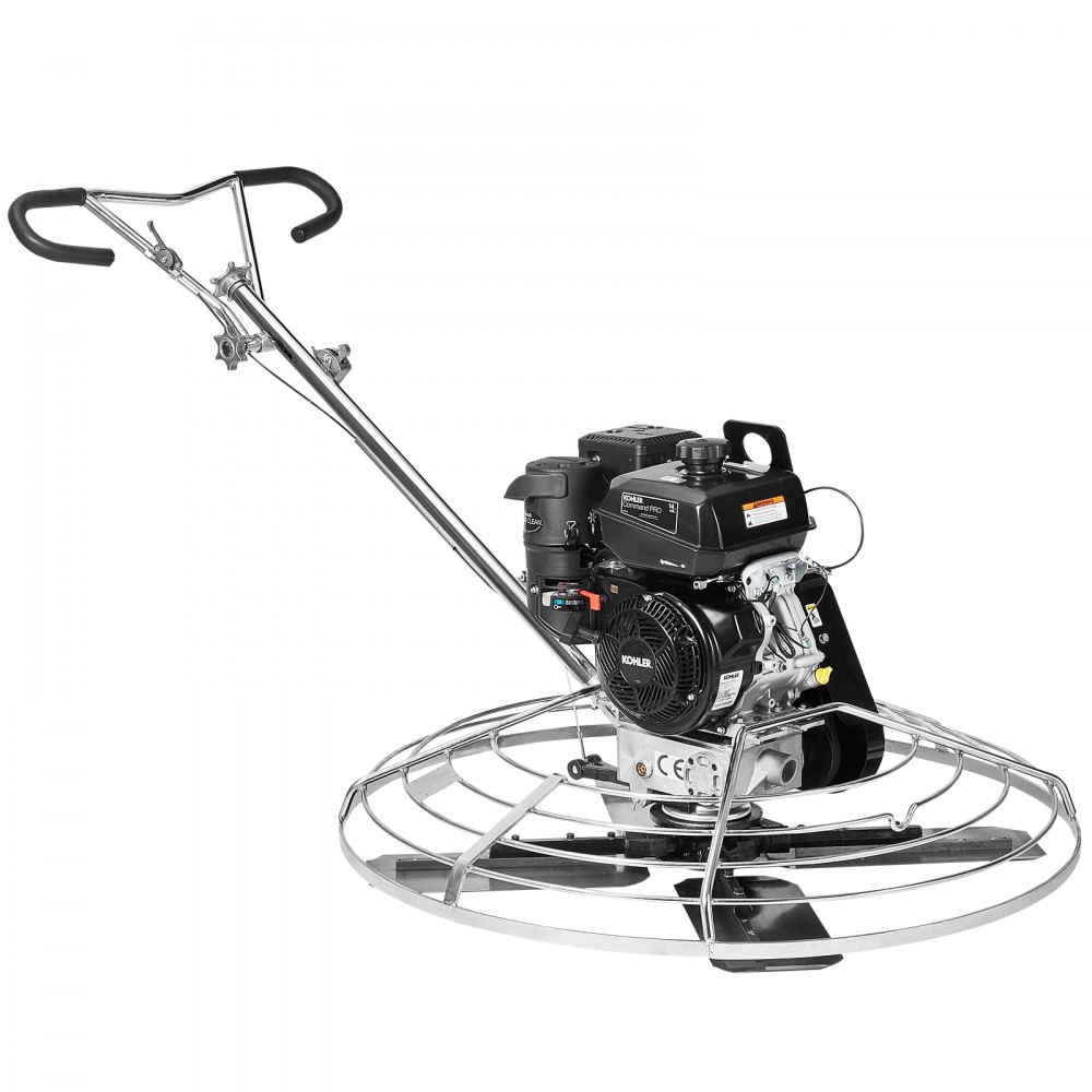 VEVOR Cazzuola Elettrica 1165 mm Cazzuola per Cemento Manuale con Cazzuola, Cazzuola per Superfici Alimentata a Gas 10,43 kW per Superfici Calcestruzzo Lisce, Cazzuola per Cemento con Lama, Arancione