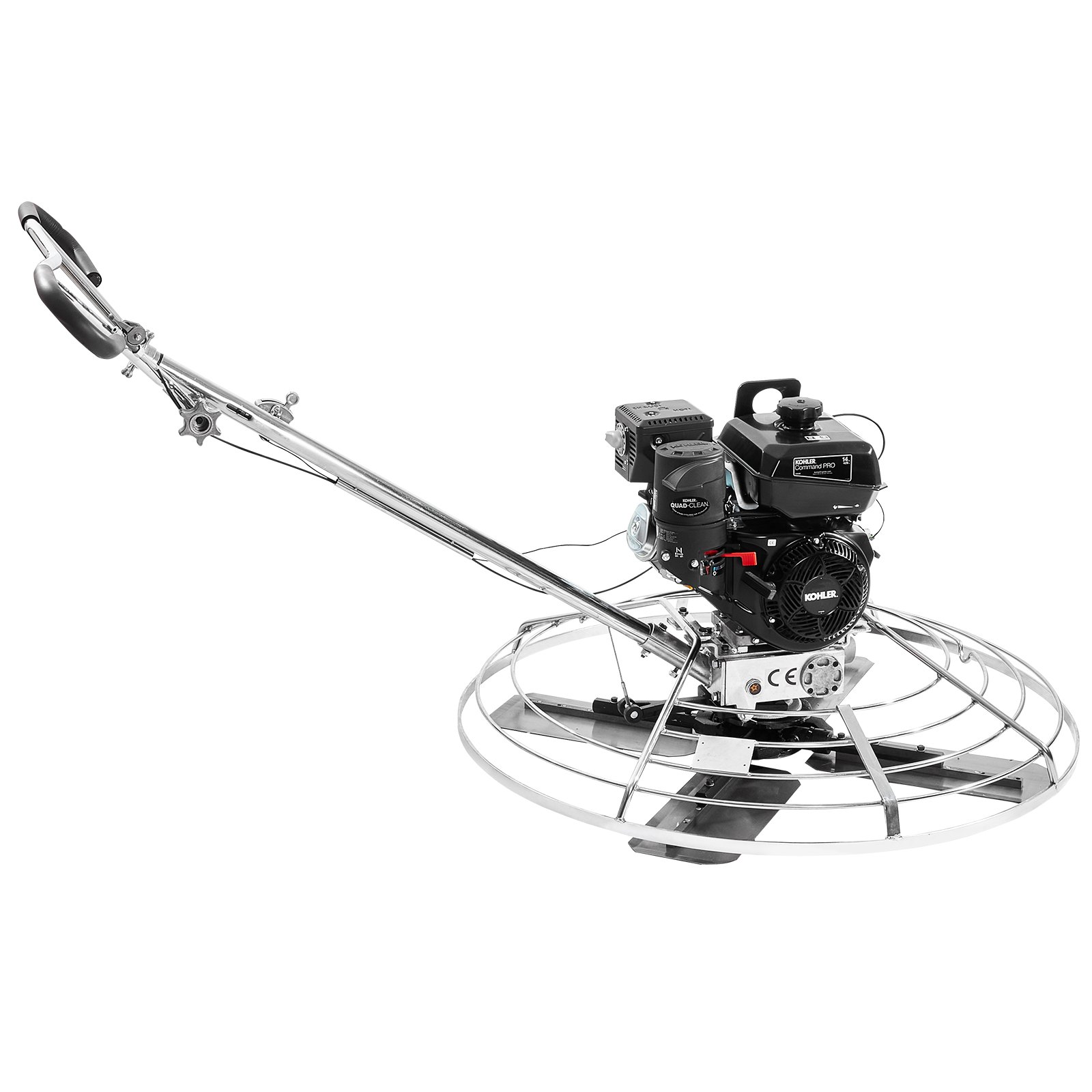 VEVOR Cazzuola Elettrica 1165 mm Cazzuola per Cemento Manuale con Cazzuola, Cazzuola per Superfici Alimentata a Gas 10,43 kW per Superfici Calcestruzzo Lisce, Cazzuola per Cemento con Lama, Arancione