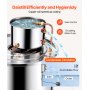VEVOR Distillatore di Alcool 50 L Distillatore di Alcool Acqua in Acciaio Inossidabile con Bobina di Rame, Kit di Fermentazione per Raffinazione Birra Fatta in Casa con Termometro e Pompa, Argento
