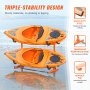 VEVOR Rastrelliera per Kayak Autoportante, Supporto per Kayak per 4 Paddleboard per Canoa Kayak, Supporto per Gancio per Kayak in Acciaio Resistente con Bracci Imbottiti e Larghezza Regolabile