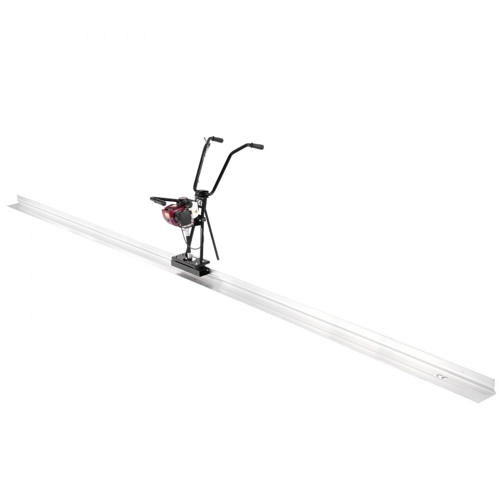 VEVOR Electric Concrete Distributor made of aluminum, 3.36m, tool for leveling and finishing concrete screeds, 4-stroke vibration motor, height-adjustable handles, high efficiency, 6500 rpm