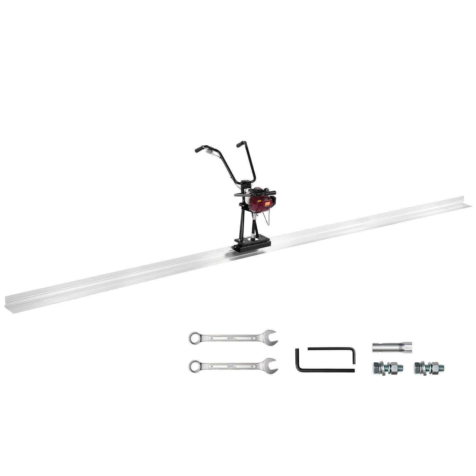 VEVOR Electric Concrete Distributor made of aluminum, 3.36m, tool for leveling and finishing concrete screeds, 4-stroke vibration motor, height-adjustable handles, high efficiency, 6500 rpm