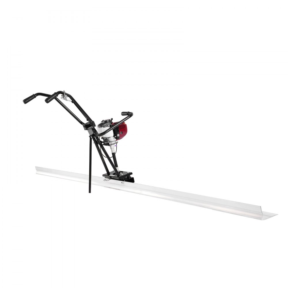 VEVOR Massetto in Calcestruzzo, Set di Barre Dritte in Alluminio da 1220x670x1060 mm, Motore Vibrante per Finitura Cemento a 4 Tempi con Maniglie Regolabili in Altezza, Utensile Calcestruzzo