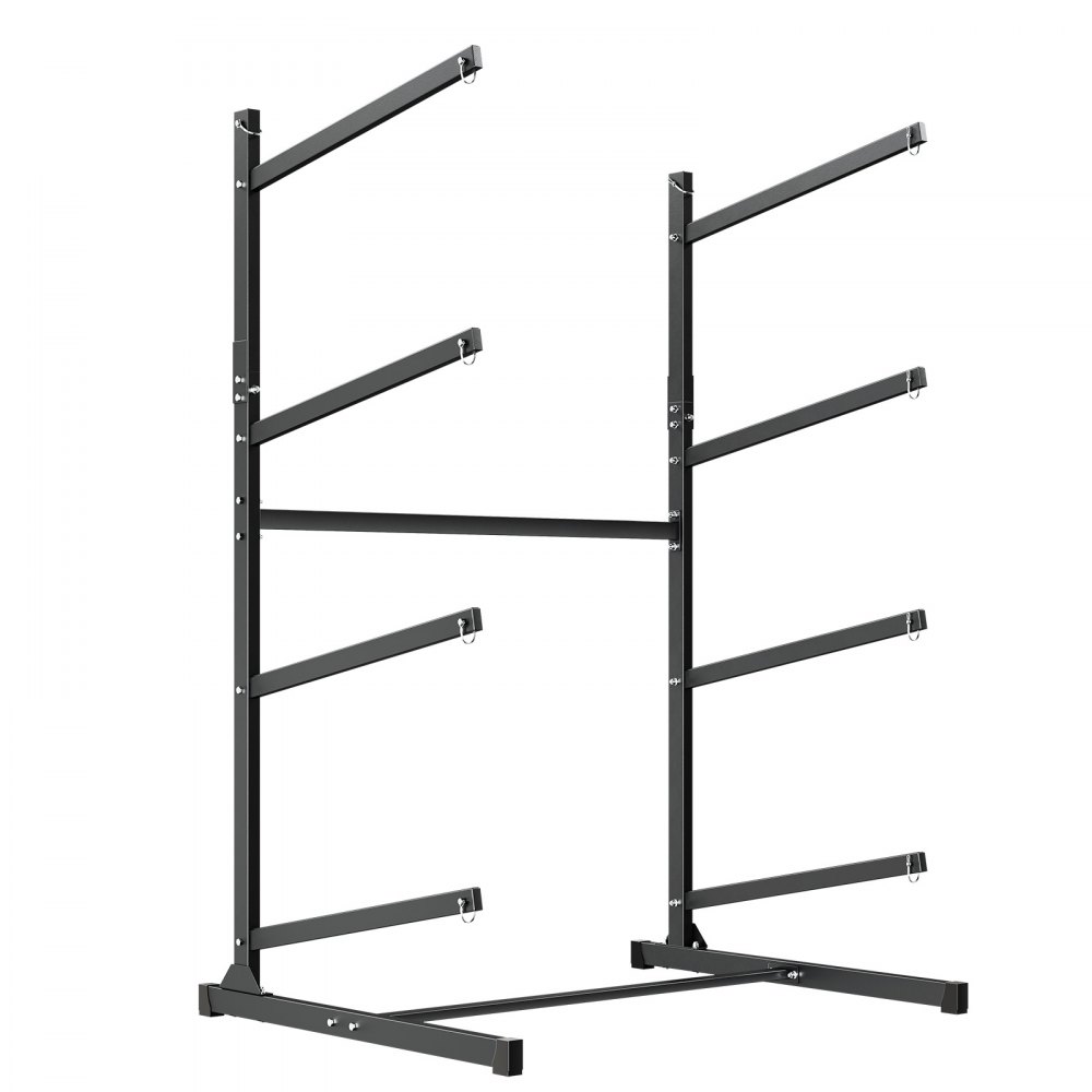 VEVOR Porta Kayak Autoportante Supporto da Pavimento Indipendente per Kayak 4 Ripiani, Supporto per Deposito Canoa Barche Tavola da Surf SUP, Garage, Spiaggia, Mare, Capacità max. 100 kg