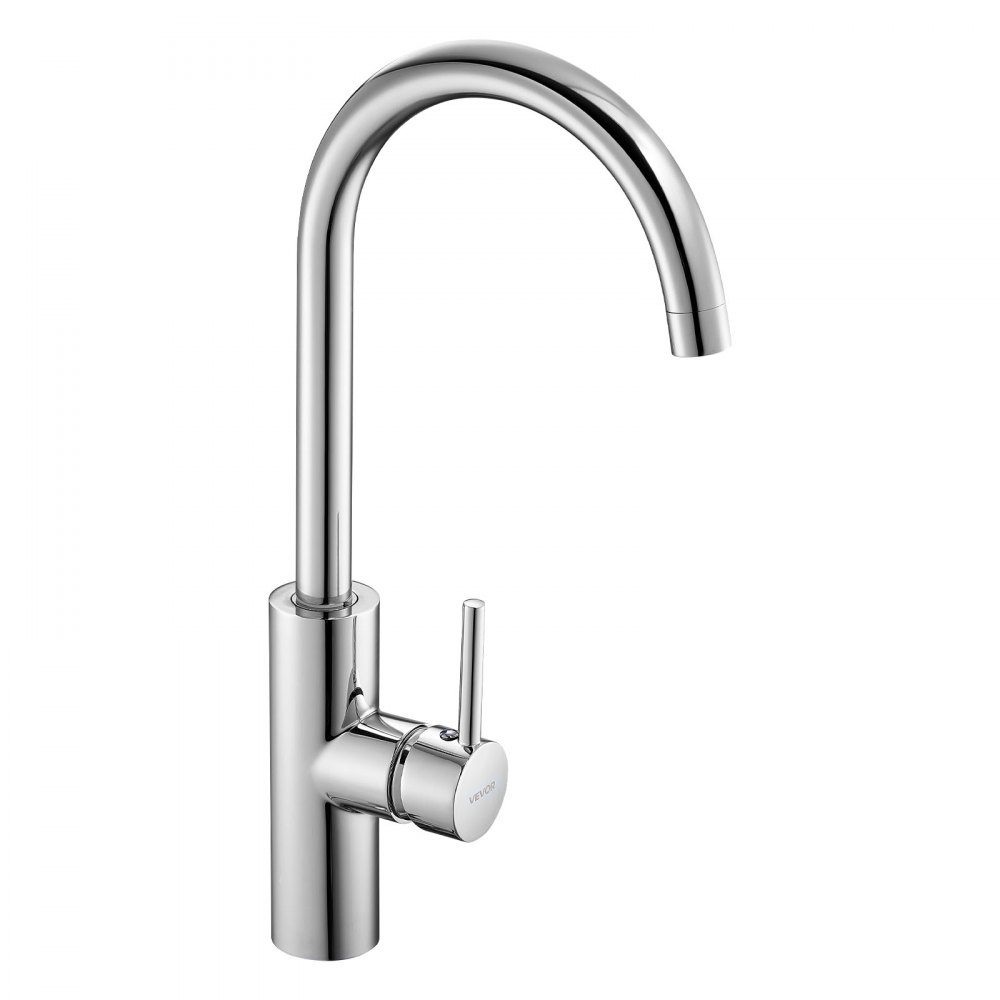 VEVOR Touchless Kitchen Bar Sink Faucet, Single Handle Automatic Motion Sensor Bathroom Faucet, Hands-Free Adjustable Cold Hot Water Mixer Flexible Swivel for 9.5 mm Pipe,Chrome Plated Silver