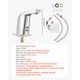 VEVOR Rubinetto Miscelatore per Lavello Sensore di Movimento Altezza 150mm Rubinetto Automatico, Senza Contatto, Solo Acqua Fredda, Alimentazione Batteria, Tubo 9,5m, Cromato Argento, da Cucina Bagno