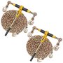 VEVOR Legatore a Cricchetto, Catene G80 da 7,93 a 9,52 mm, Carico di 3628,7 kg del Legante a Cricchetto, Set di Catene e Leganti, Leganti a Catena per Trasporto, Traino, Disboscamento