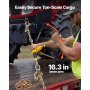 VEVOR Legatore a Cricchetto, Carico di 4173 kg, Legatori a Catena Compatibili con Catene da ca. 9,52 a 12,7 mm, Legatore a Cricchetto per Carichi Pesanti con Maniglie per Camion, Ancoraggio