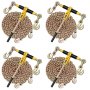 VEVOR Tenditore a Cricchetto con Catena di Ancoraggio G80 da 10 mm x 6,1 m, 4 pezzi, Carico max. 4173 kg, Ancoraggi per Catene di Trasporto, per Fissaggio di Carichi, Trasporto, Rimorchio