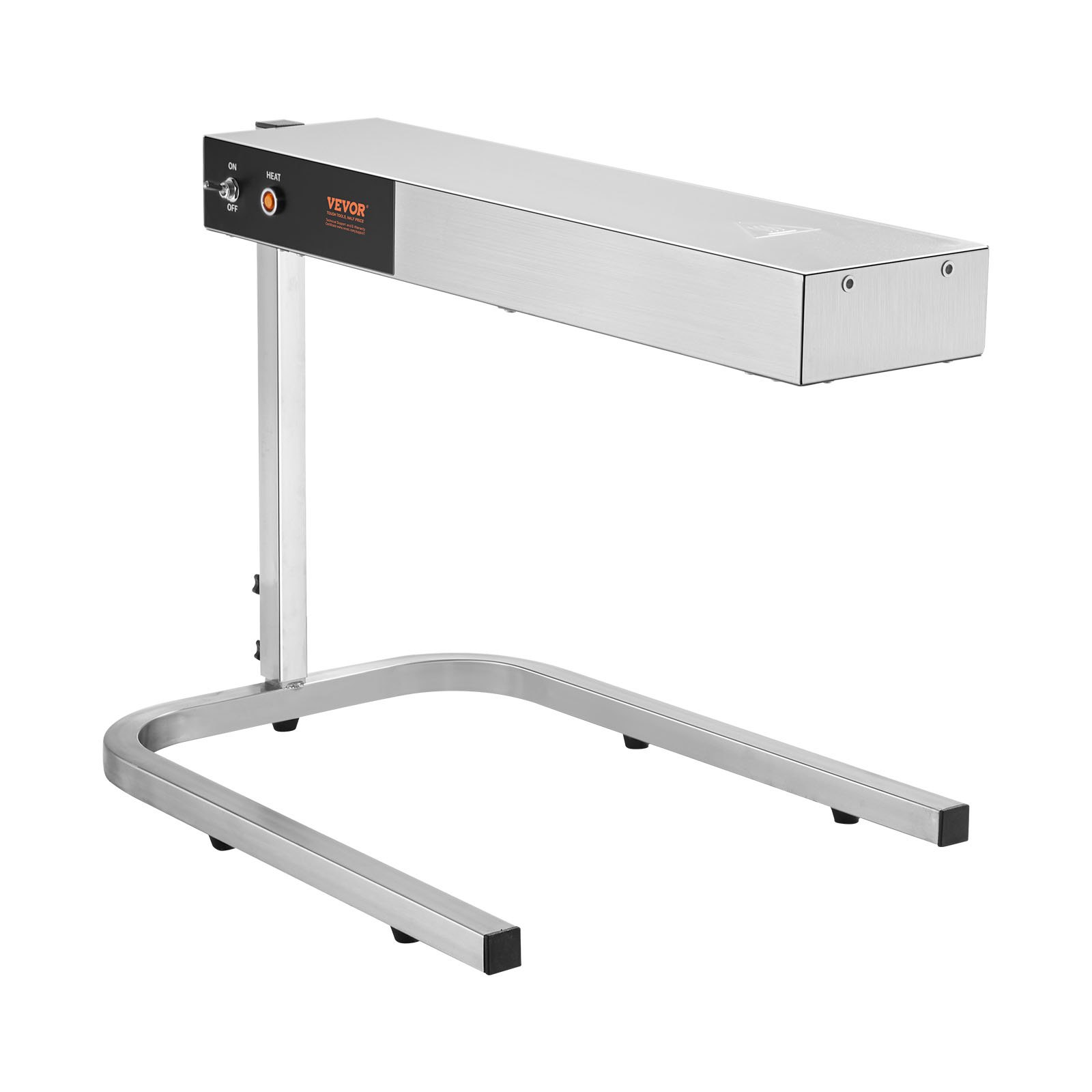 VEVOR Scalda Patate Fritte, Lampada Riscaldante Alimenti Fritti Commerciale 750 W, Stazione Scaldavivande Luce Riscaldante Acciaio Inox, Vasca Scalda Patatine da Tavolo 40-50 ℃ per Ristorante Cucina