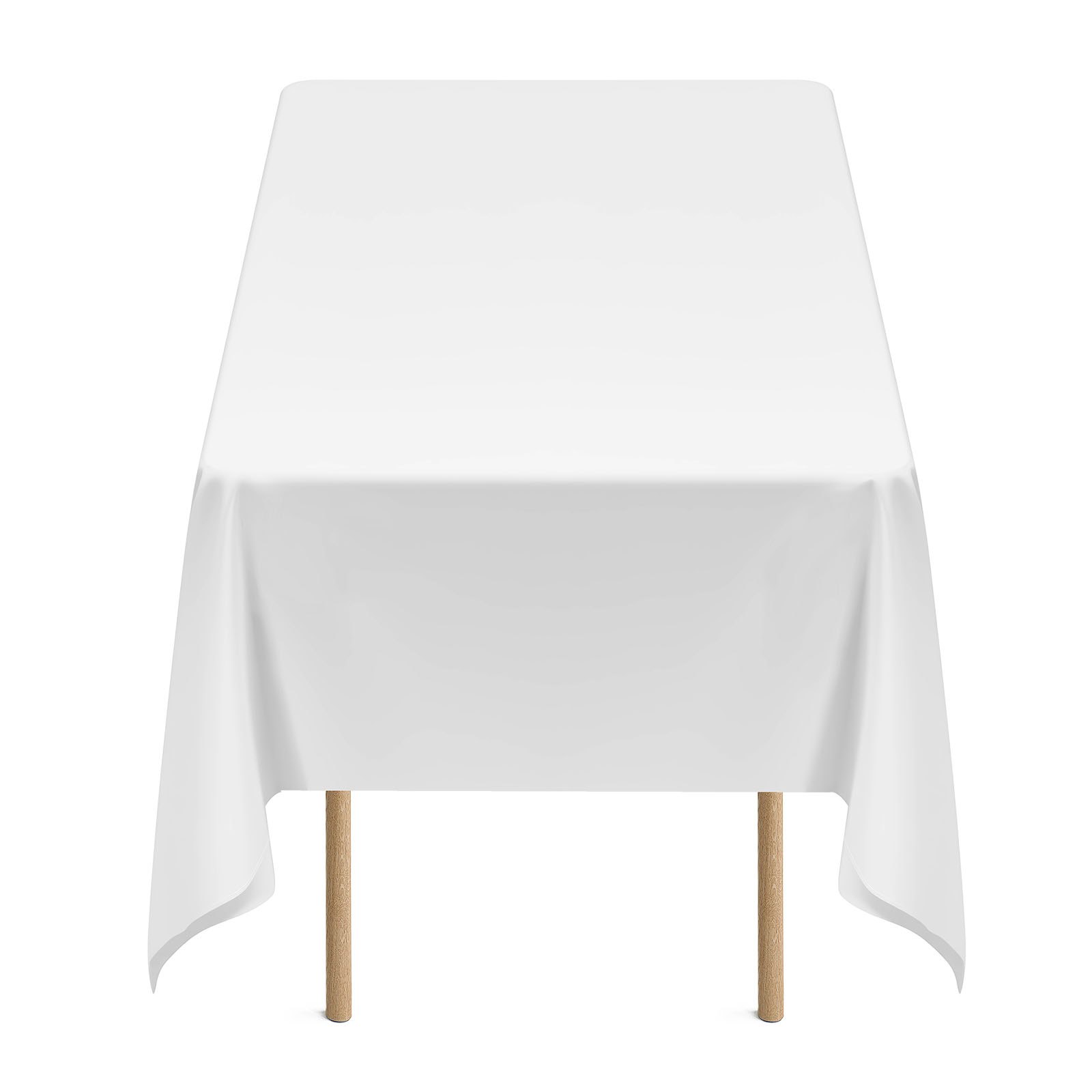 VEVOR Tovaglia per Tavolo Rettangolare, Tovaglia Lavabile in Lavatrice, Copritavolo in Tessuto di Poliestere Resistente alle Pieghe per Matrimonio, Festa, Banchetto, Bianco 6 Pezzi 1524 x 2591 mm