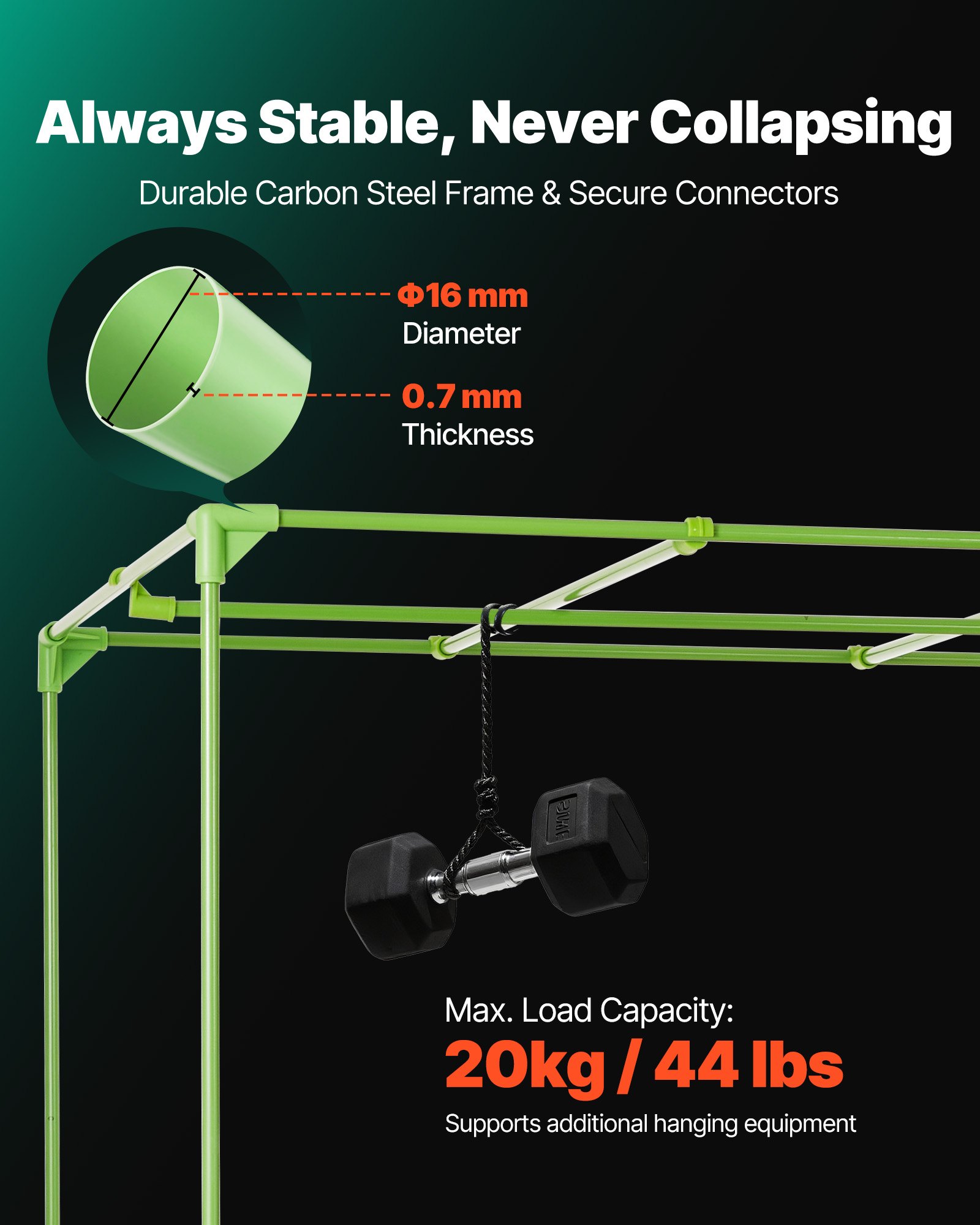 VEVOR Tenda da Coltivazione da Interno 150x150x200 cm, Tenda da Coltivazione per Piante da Interno, con Illuminazione LED a Spettro Completo, Sistema di Ventilazione, Mylar 600D Riflettente