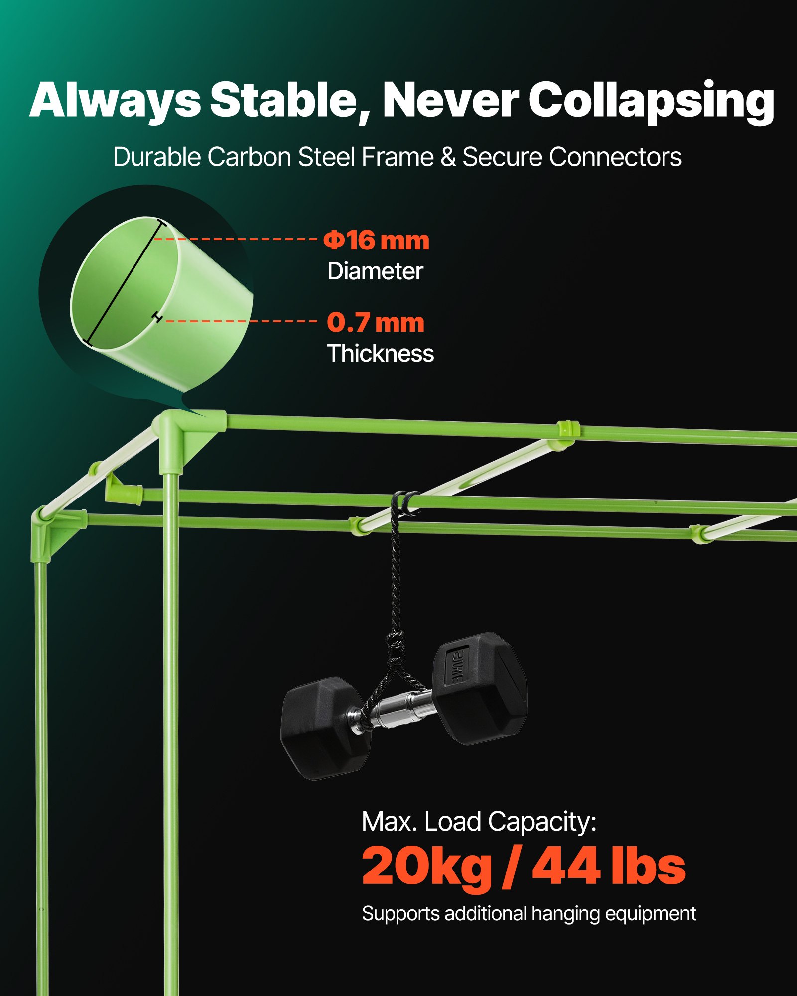 VEVOR Tenda da Coltivazione da Interno 120x120x120 cm, Tenda da Coltivazione per Piante Verdure Fiori da Interno, con Finestra di Osservazione, Vassoio da Pavimento, Cerniera, Mylar Riflettente