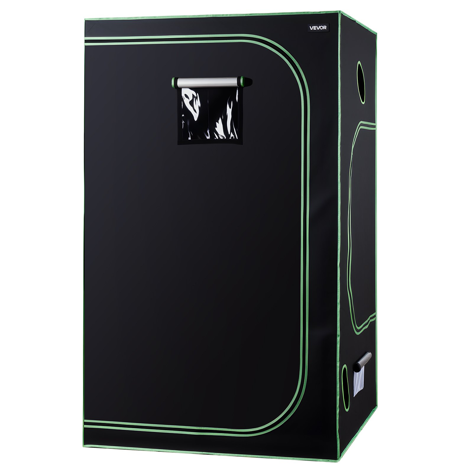 VEVOR Tenda da Coltivazione da Interno 120x120x120 cm, Tenda da Coltivazione per Piante Verdure Fiori da Interno, con Finestra di Osservazione, Vassoio da Pavimento, Cerniera, Mylar Riflettente