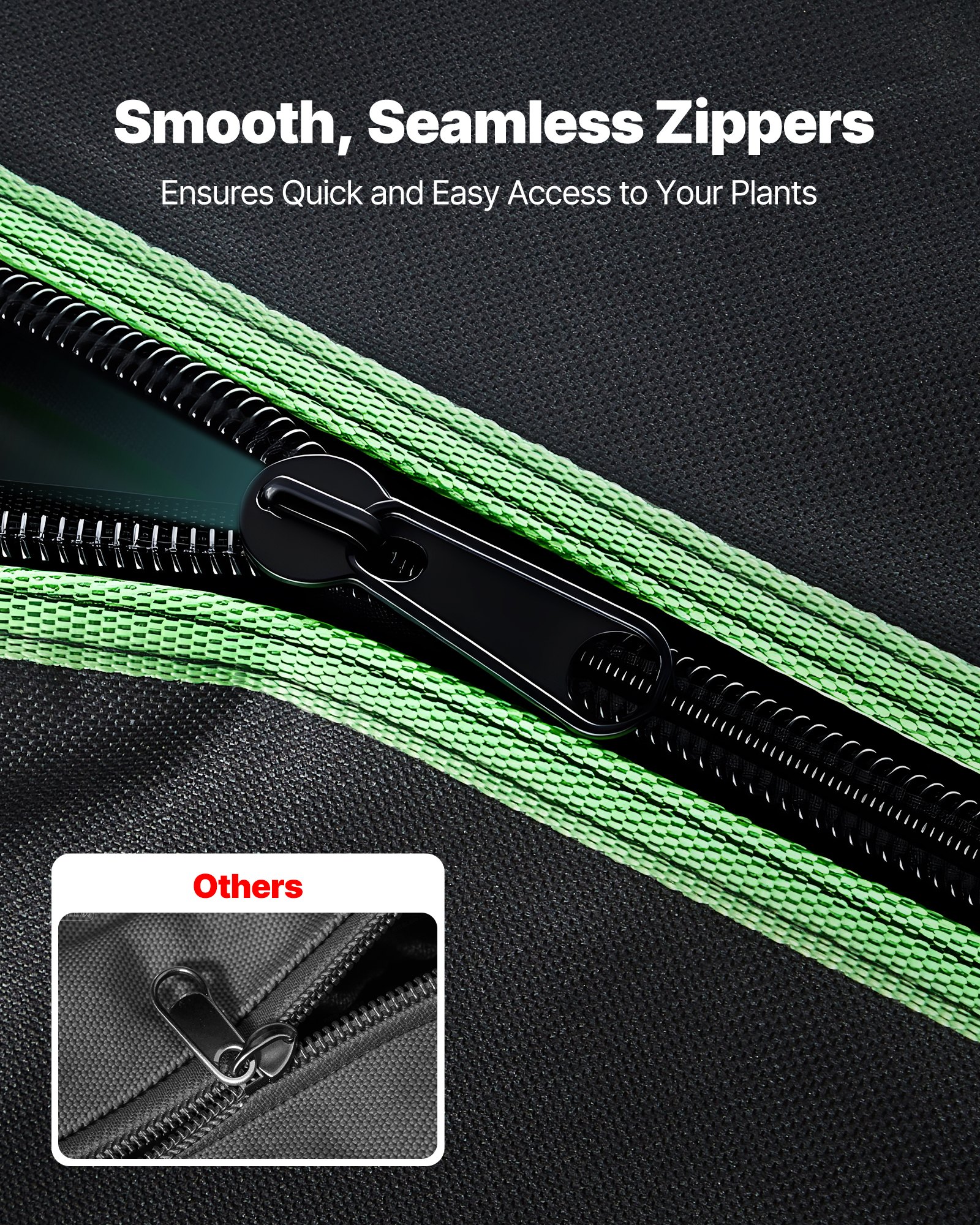 VEVOR Tenda da Coltivazione da Interno 40 x 40 x 160 cm, Tenda da Coltivazione per Piante da Interno, con Finestra, Vassoio da Pavimento, Cerniera, Mylar Riflettente 600D