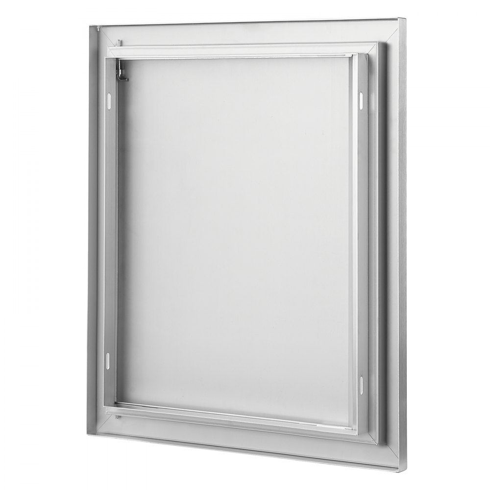 VEVOR Porta di Accesso alla Griglia 457x533mm Porta Singola da Cucina in Acciaio Inossidabile da Incasso con Maniglia Retrattile per Grill Isola Grill Station Mobile da Esterno