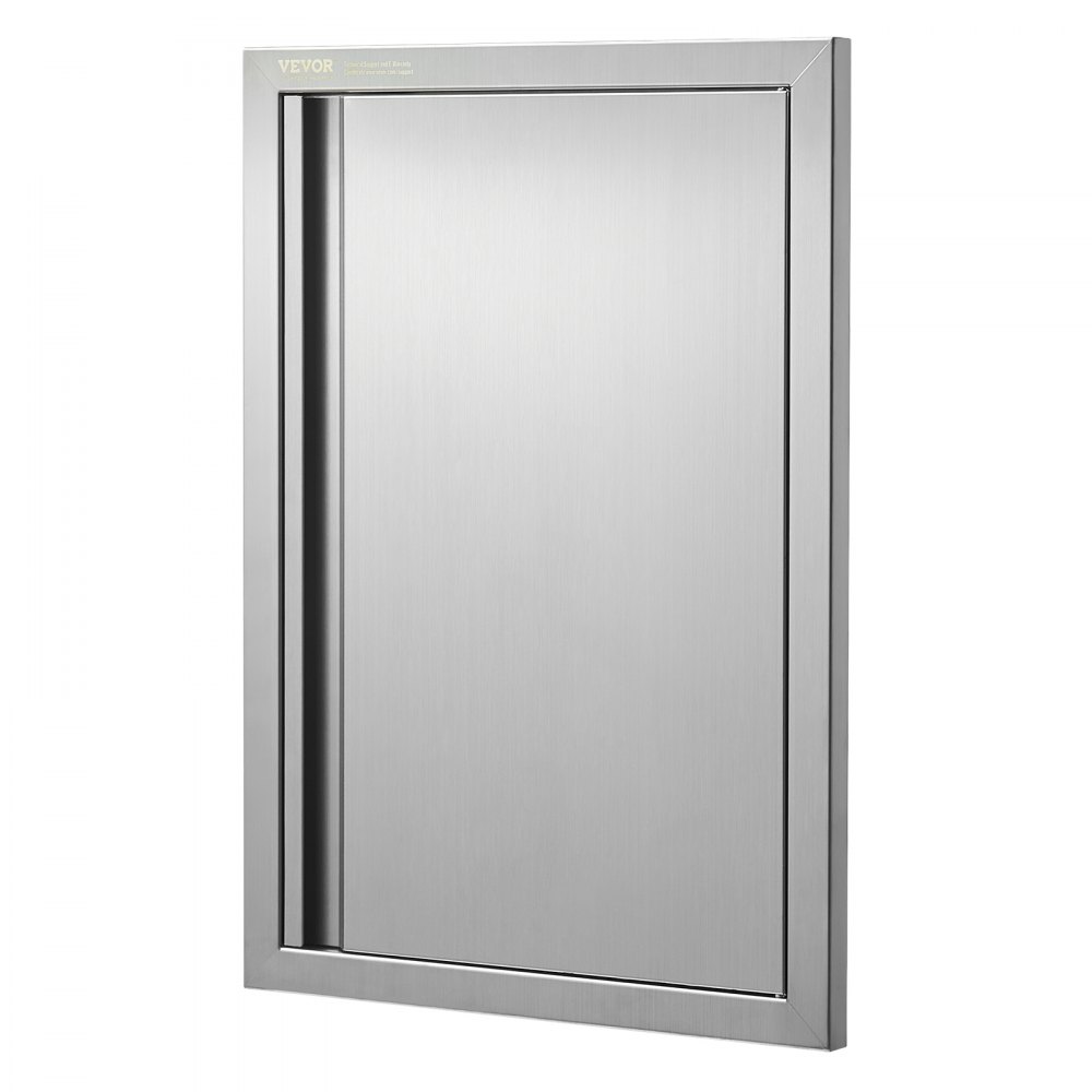 VEVOR Porta di Accesso al Barbecue, Porta Singola da Cucina Esterna 432x610mm, Porta ad Incasso in Acciaio Inox, Maniglia ad Incasso, Isola Barbecue, Stazione per Grigliate, Armadio da Esterno