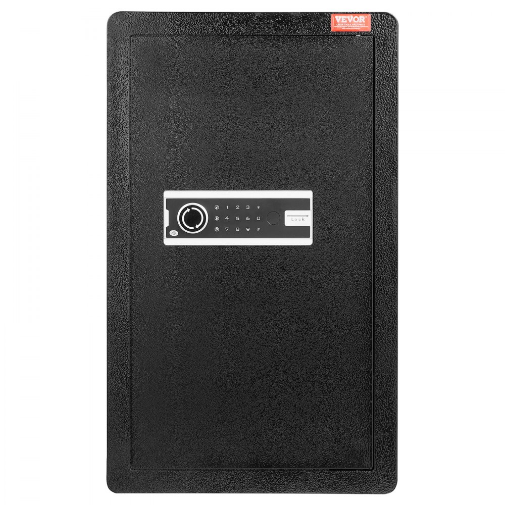 VEVOR Safe with fireproof wallet, single-door safe, 4 cubic feet, 2 dividers, digital furniture safe with key code, valuables box for money and jewelry, black cash safe