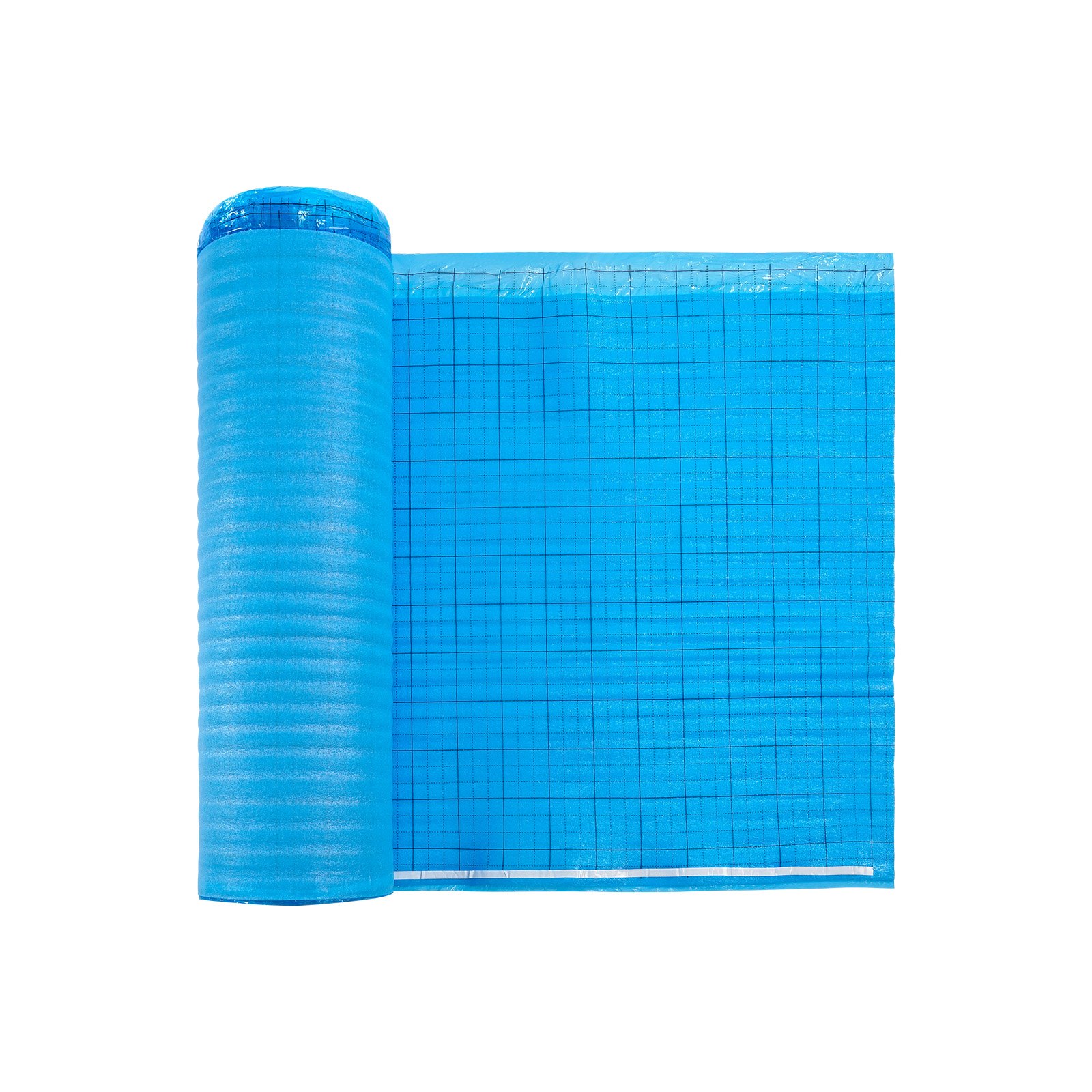 VEVOR Sottopavimento 18,6 m², Imbottitura per Pavimenti con Nastro Adesivo e Barriera al Vapore, Schiuma EPE ad Alta Resistenza con PE Blu, Isolamento Acustico e Riduce Rumore, per Laminato e Legno
