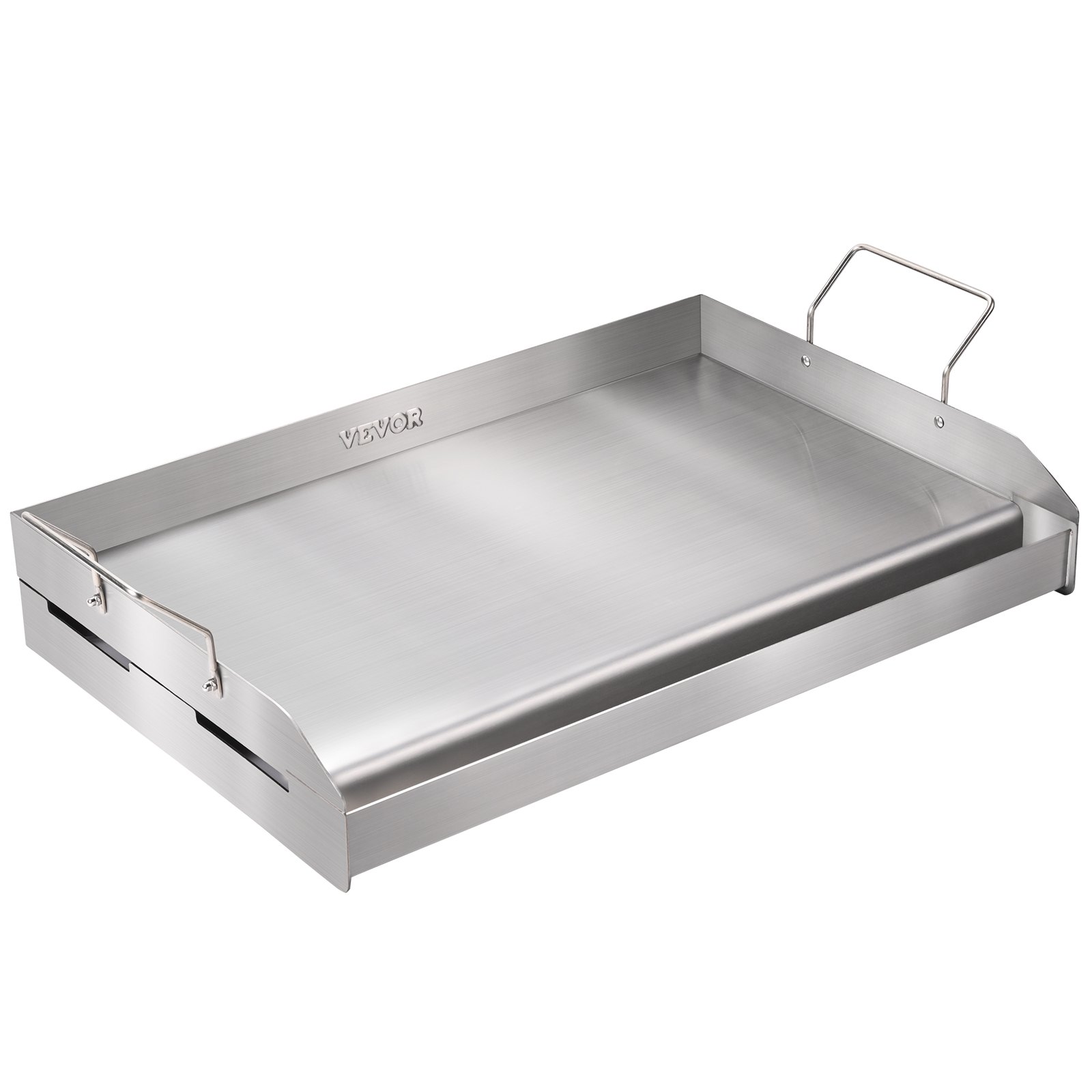 VEVOR Piastra Griglia, Piastra in Ghisa 587x395x99mm, Piastra Rettangolare Bifacciale Spessore 3,3mm, Piastra Antiaderente per Griglia Cottura, Piastra per Barbecue, Griglia a Gas, Argento