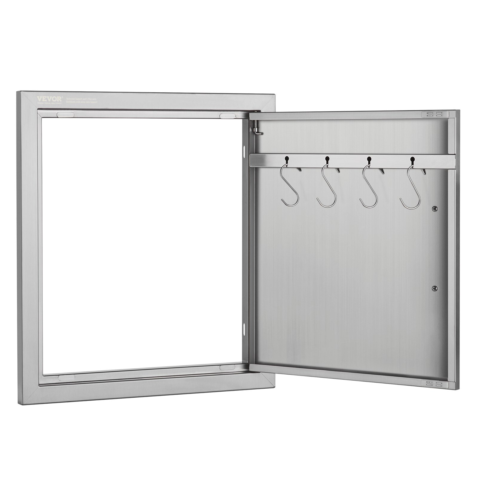 VEVOR Porta di Accesso per Cucina Porta Singola da Cucina Esterna 18"x 20", Porta da Incasso in Acciaio Inox, Montaggio a Incasso per Isola BBQ, Stazione per Grigliate, Mobile da Esterno