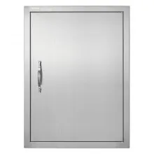 VEVOR Porta Accesso Barbecue, Porta Cucina Esterna Singola 508x686x46 mm, Porta Reversibile da Incasso in Acciaio Inox, con Maniglia, per Isola Barbecue, Armadio Esterno, Giardino