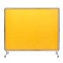 VEVOR Tenda per Saldatura 1,8x2,4m Tenda di Protezione per Saldatura in Vinile Ignifugo, Parete di Protezione per Saldatura con 4 Ruote Girevoli Coperta per Saldatura con Protezione UV Colore Giallo