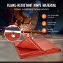 VEVOR Tenda per Saldatura 1,8 x 2,4 m Tenda di Protezione per Saldatura in Vinile Ignifugo, Parete di Protezione per Saldatura con 4 Ruote Girevoli Coperta per Saldatura con Protezione UV Colore Rosso