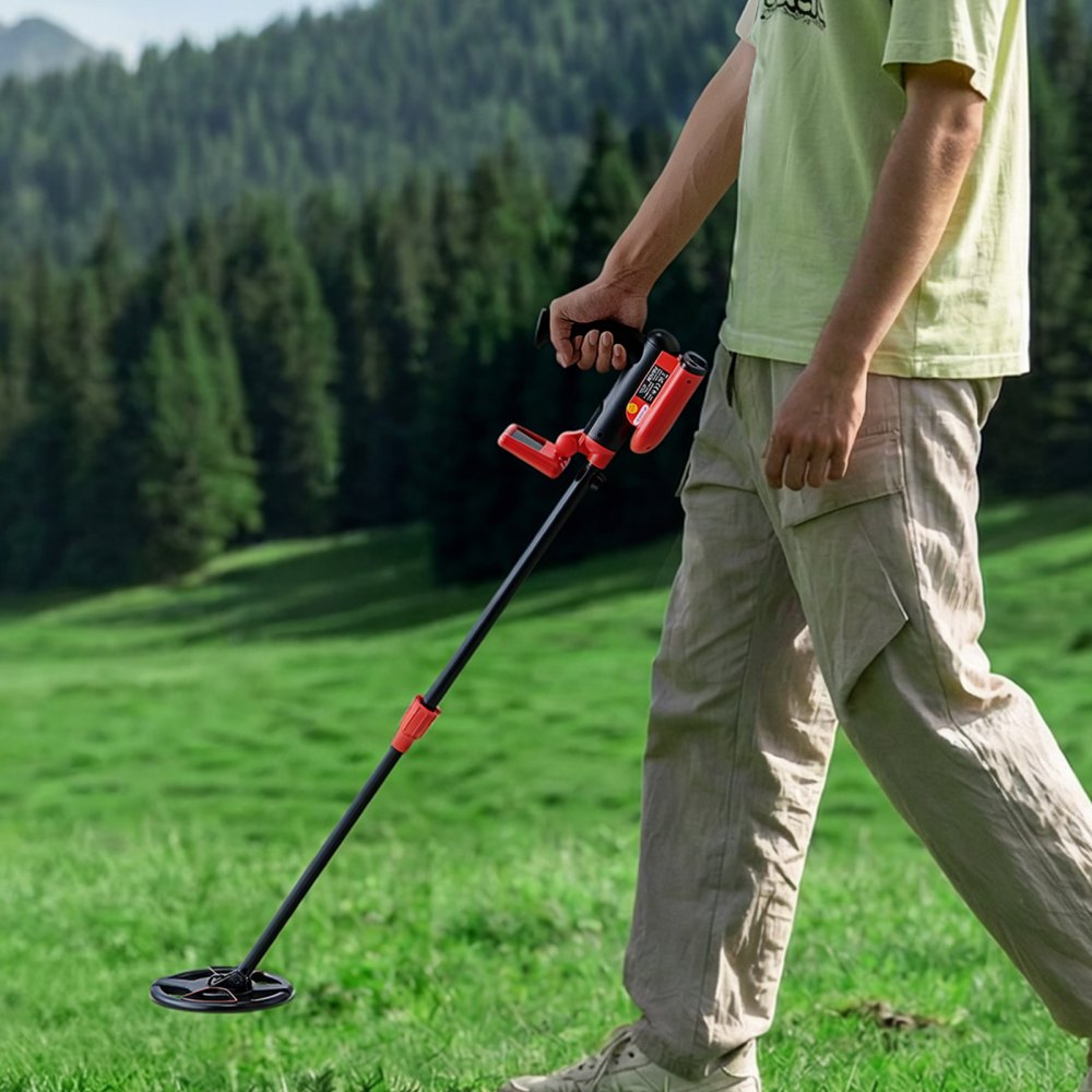 VEVOR Metal Detector, 152.4 mm, Lightweight Metal Detector with LCD Display, P68 Waterproof Search Coil, Adjustable 580-860 mm High Accuracy Gold Detector, Easy to Use, for Detecting Gold Treasure