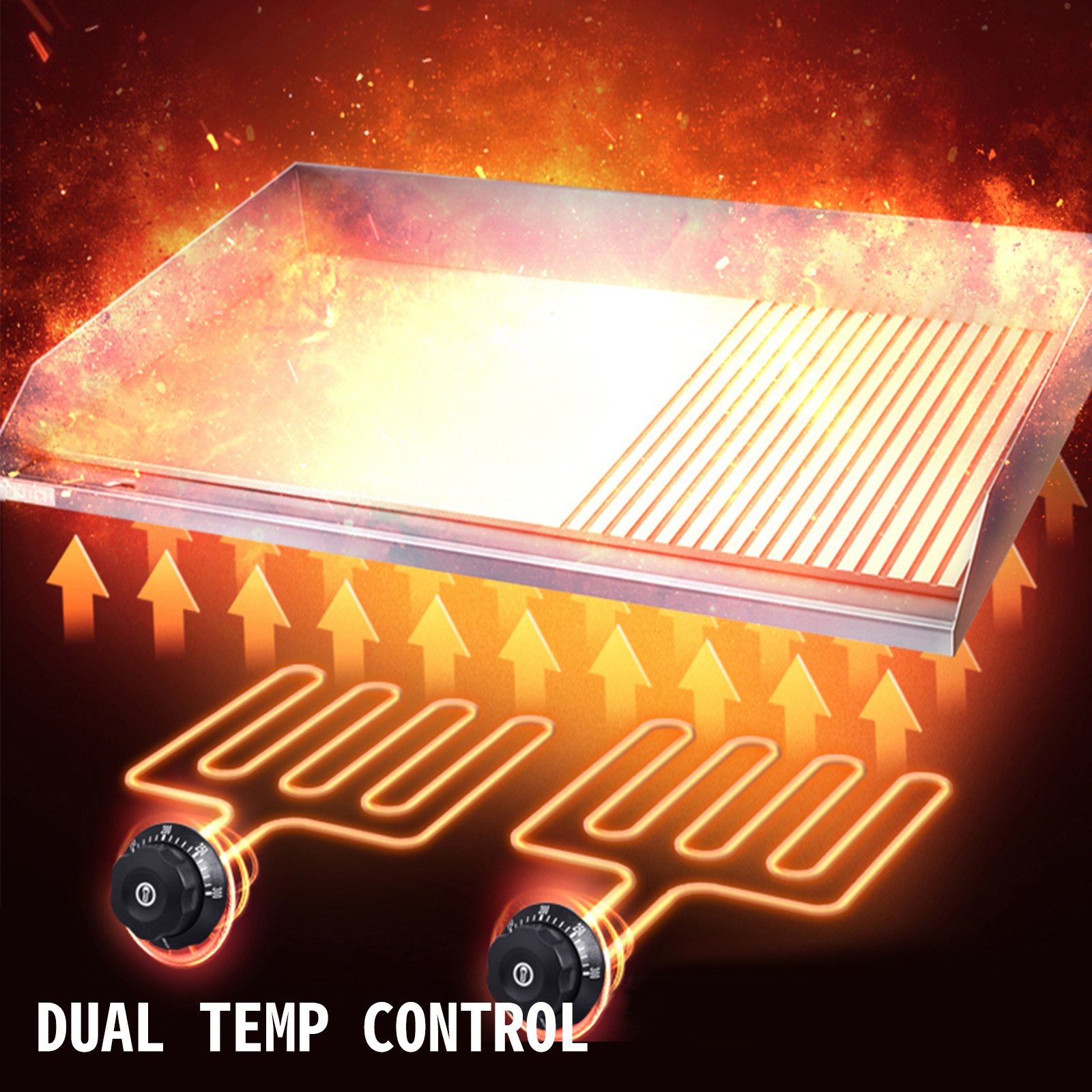 Grill Piastra Elettrica 4400w Griglia Barbecue Elettrica Commerciale 30 Pollici