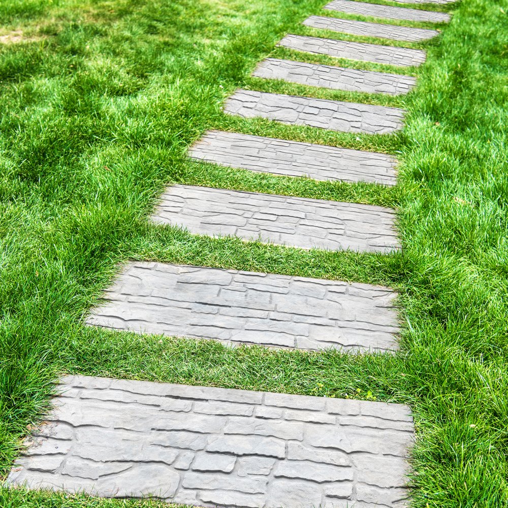 VEVOR Tappetino per timbri in cemento, 740 x 330 x 24 mm, Tappetino per timbri struttura in poliuretano per cemento per pavimenti in ardesia, Stampo per cemento senza giunzioni per decorazioni