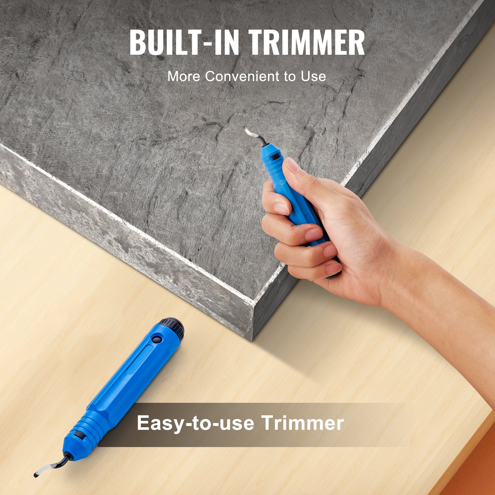 VEVOR Tappetino per timbri in cemento, 600 x 600 mm, Tappetino per timbri struttura in poliuretano per pelle di cemento, Impronta per pavimenti in ardesia, Stampo per cemento per decorazioni, Blu