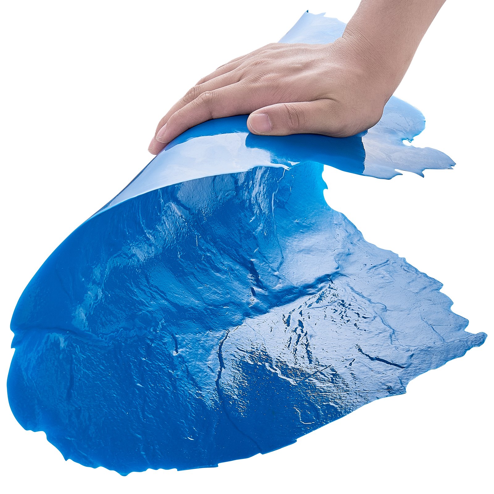 VEVOR Tappetino per timbri in cemento, 430 x 430 mm, Tappetino per timbri struttura in poliuretano per cemento, Stampi per pavimenti in ardesia senza giunzioni per decorazioni esterne, Blu