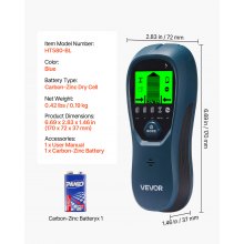 VEVOR Rilevatore di Montanti da Parete, Scanner Elettronico da Parete, Sensore con Display LCD ad Alta Definizione, Allarme Acustico, Sensore per Rilevamento per Cavi Elettrici, Blu