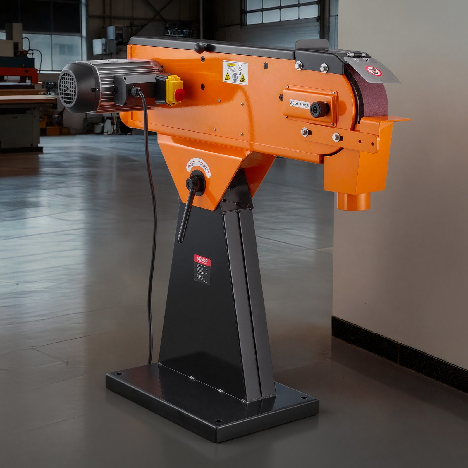 VEVOR Levigatrice a Nastro da 7,62 x 200,7 cm di Livello Industriale da 2100 W con Angolo Regolabile da 0° a 45° e Porta di Raccolta della Polvere per la Lavorazione Professionale del Legno