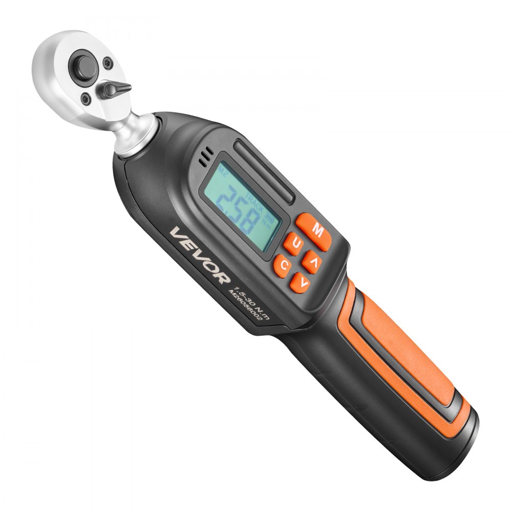 VEVOR Set di Chiavi Dinamometriche Digitali da 1/4"con 42 Pezzi, Cacciaviti Dinamometriche 4 Unità, Schermo LCD con Cicalino e Indicatore LED, con Bussole Inserti Prolunga e Adattatore, per Macchine
