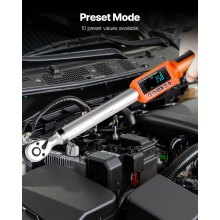 VEVOR Set di Chiavi Dinamometriche Digitali, 2 Pezzi 72 Denti, Chiave Dinamometrica Elettronica ad Alta Precisione con Valore Preimpostato, Cicalino e Notifica LED, per Auto e Moto