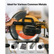VEVOR Lama Circolare per Troncatrice Ø 254 mm, Lama da Taglio per Troncatrice Circolare, 80 Denti, Albero da 15,875 mm, per Lavorazione di Legno Taglio di Metallo Alluminio Acciaio