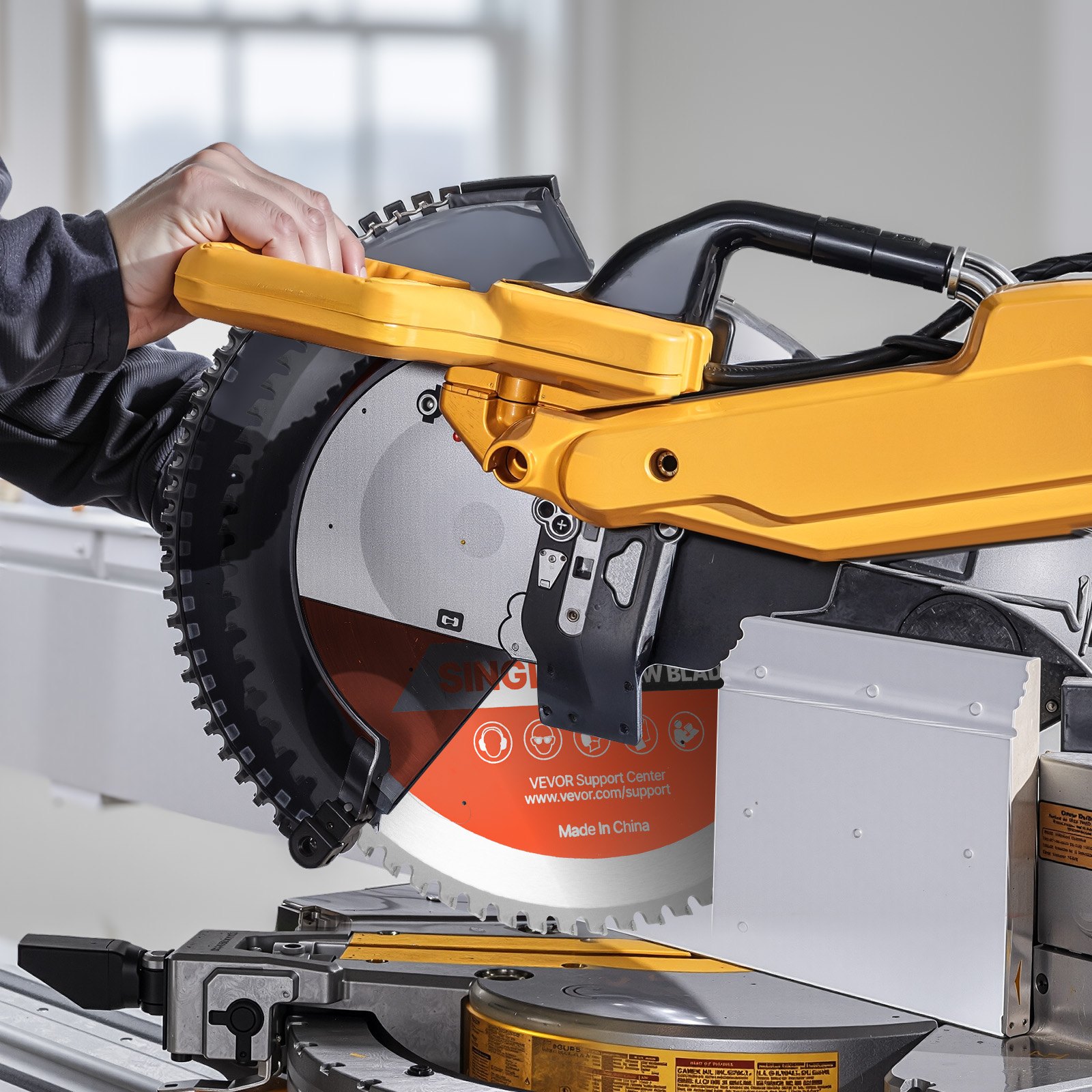 VEVOR Lama Circolare per Troncatrice Ø 355 mm, Lama da Taglio per Troncatrice Circolare, 72 Denti, Albero da 25,4 mm, per Lavorazione di Legno Taglio di Metallo Alluminio Acciaio