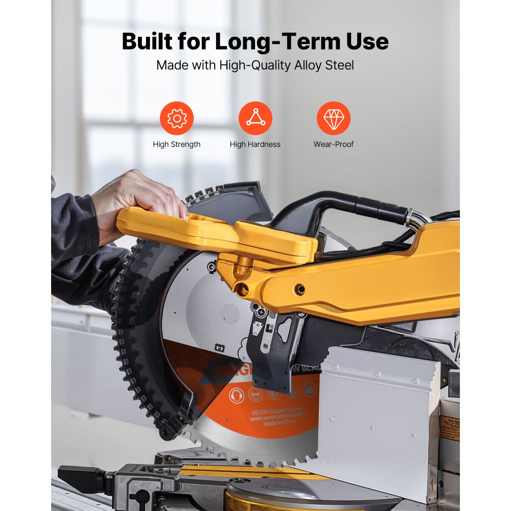 VEVOR Lama Circolare per Troncatrice Ø 355 mm, Lama da Taglio per Troncatrice Circolare, 66 Denti, Spessore 2,4mm, per Lavorazione di Legno Taglio di Metallo Alluminio Acciaio