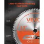 VEVOR Lama Circolare per Troncatrice Ø 305 mm, Lama da Taglio per Troncatrice Circolare, 80 Denti, Albero da 25,4 mm, per Lavorazione di Legno Taglio di Compensato Legno Duro
