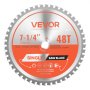 VEVOR Lama Circolare per Troncatrice Ø 185 mm, Lama da Taglio per Troncatrice Circolare, 48 Denti, Albero da 15,875mm, per Lavorazione di Legno Taglio di Metallo Alluminio Acciaio