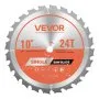 VEVOR Lama Circolare per Troncatrice Ø 254 mm, Lama da Taglio per Troncatrice Circolare, 24 Denti, Spessore 2,5mm, per Lavorazione di Legno Taglio di Compensato Legno Duro