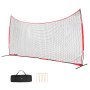 VEVOR Rete da Allenamento per Baseball Softball 620x314 cm, Rete Protezione per Palle Portatile Borsa per Trasporto, Attrezzatura da Allenamento per Catcher Lacrosse, Calcio, Hockey, Giardino