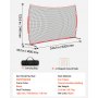 VEVOR Rete da Allenamento per Baseball Softball 620x314 cm, Rete Protezione per Palle Portatile Borsa per Trasporto, Attrezzatura da Allenamento per Catcher Lacrosse, Calcio, Hockey, Giardino