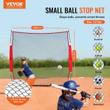 VEVOR Rete da Allenamento per Baseball Softball 283x212 cm, Rete di Protezione per Palle Portatile con Borsa per Il Trasporto, Attrezzatura da Allenamento da Cortile Giardino Allenamento all'Aperto