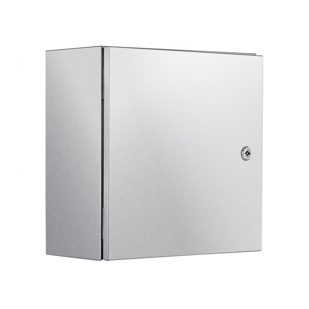 VEVOR Contenitore in Acciaio Inossidabile NEMA 400x400x200 mm Scatola Elettrica in Acciaio NEMA 4X, IP66 Impermeabile e Antipolvere, Scatola di Giunzione Elettrica per Garage Piastra di Montaggio