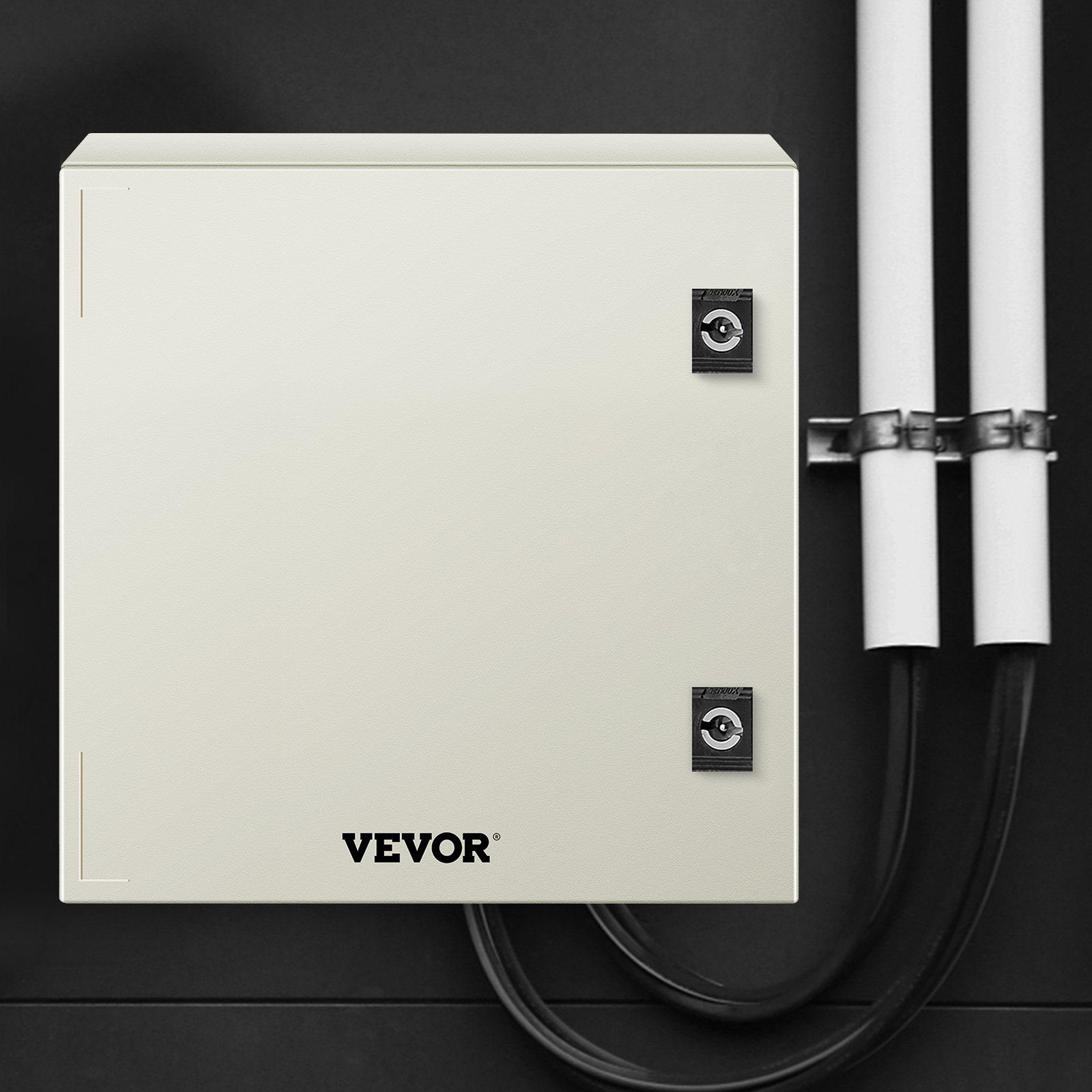 VEVOR Custodia in fibra di vetro NEMA, scatola elettrica in fibra di vetro NEMA 4X 16 x 16 x 8'', IP66 impermeabile e antipolvere, scatola di giunzione elettrica per esterni/interni 40 x 40 x 20 cm
