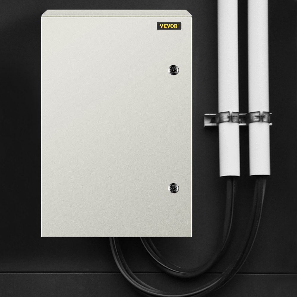 VEVOR Custodia in acciaio NEMA, scatola elettrica in acciaio NEMA 4X 61 x 40 x 25 cm, IP66 impermeabile e antipolvere, scatola di giunzione elettrica per esterni/interni, con piastra di montaggio