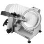 VEVOR Affettatrice Elettrica Multiuso, Macchina Affettatrice per Carne Congelata 400W Lame in Acciaio al Carbonio Rimovibile da 30 cm con Vassoio di Raccolta, Spessore di Taglio Regolabile da 0-15 mm